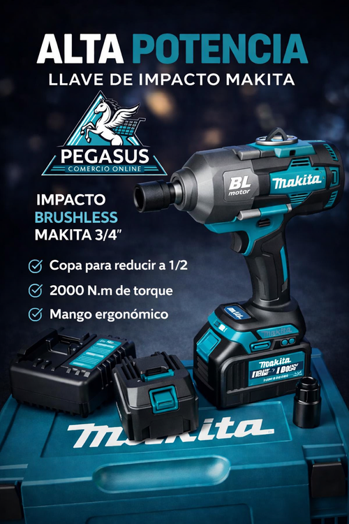 LLAVE DE IMPACTO MAKITA 3/4 de 2000 Nm